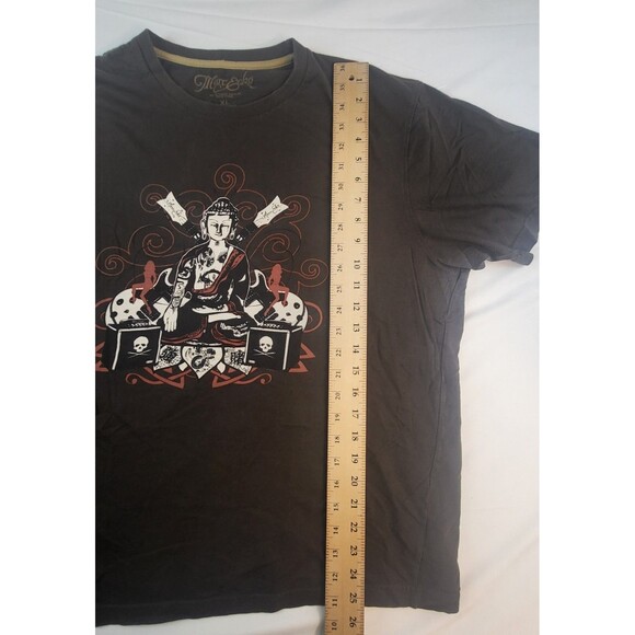 Vintage Marc Ecko Cut & Sew Brown Graphic T-Shirt Size XL Y2K Grunge - Picture 5 of 6